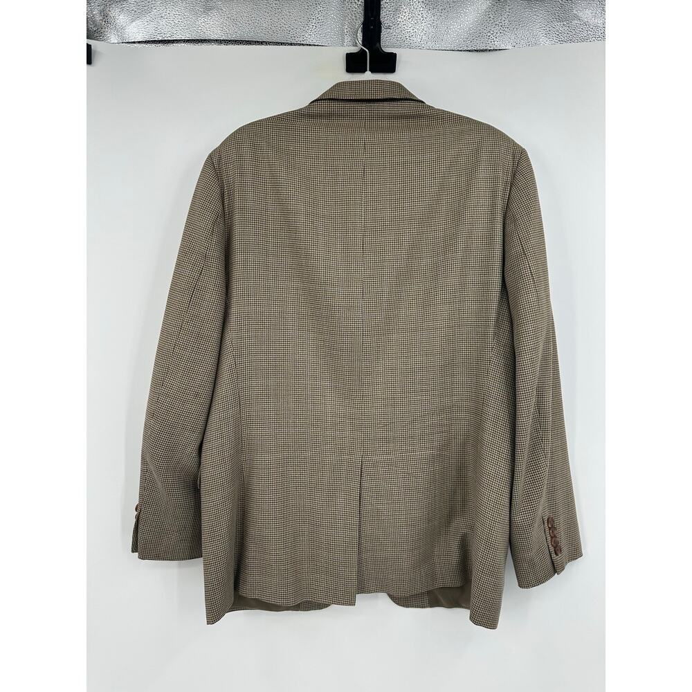 Ralph Lauren Mens 41R Sport Coat Silk Wool Brown Plaid Blazer Preppy Office - Picture 4 of 15